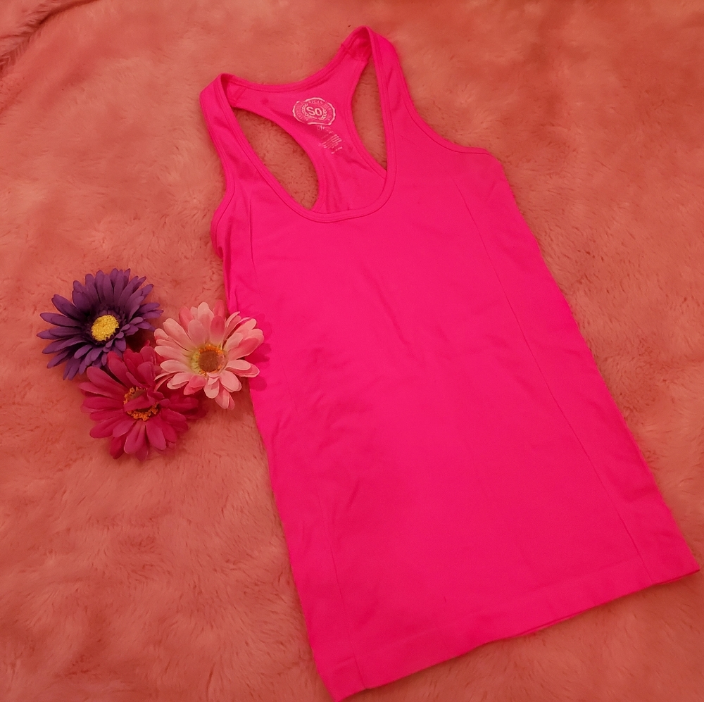 Hot pink workout tank